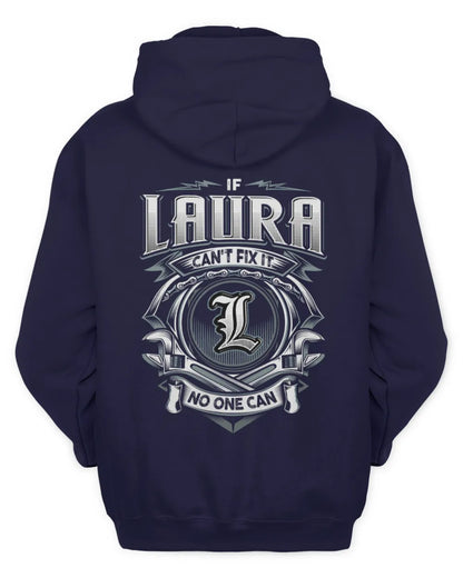 LAURA AP81-K4-626 - Personalized Ahmed Quote Apparel “If Ahmed Can't Fix It, No One Can” - Unisex Hoodie - Navy