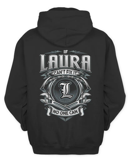 LAURA AP81-K4-626 - Personalized Ahmed Quote Apparel “If Ahmed Can't Fix It, No One Can” - Unisex Hoodie - Black