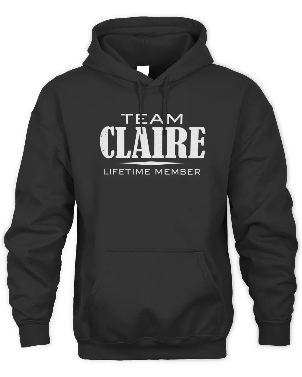 CLAIRE BL62-K4-128 - Personalized “Team NAME Lifetime Member” - Unisex Hoodie - Black