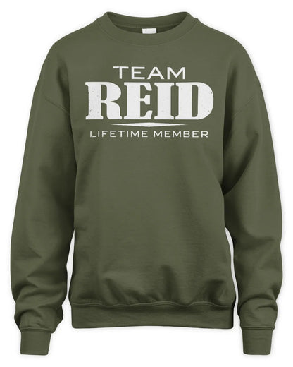 REID BL62-K4-128 - Personalized “Team NAME Lifetime Member” - Unisex Sweatshirt - Military Green