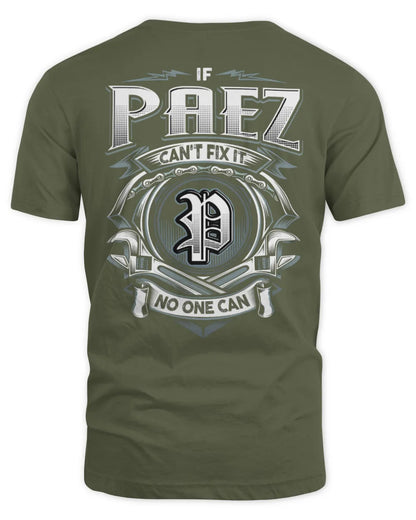 PAEZ AP81-K4-626 - Personalized Ahmed Quote Apparel “If Ahmed Can't Fix It, No One Can” - Unisex Standard T-Shirt - Military Green