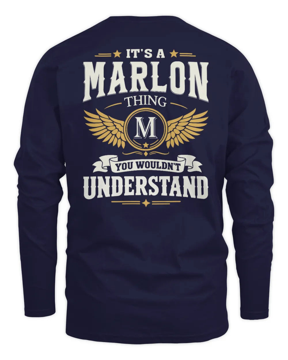 MARLON KT06-M008 It’s a [NAME] Thing – You Wouldn’t Understand | Personalized Vintage T-Shirt - Men's Long Sleeved T-Shirt - Navy