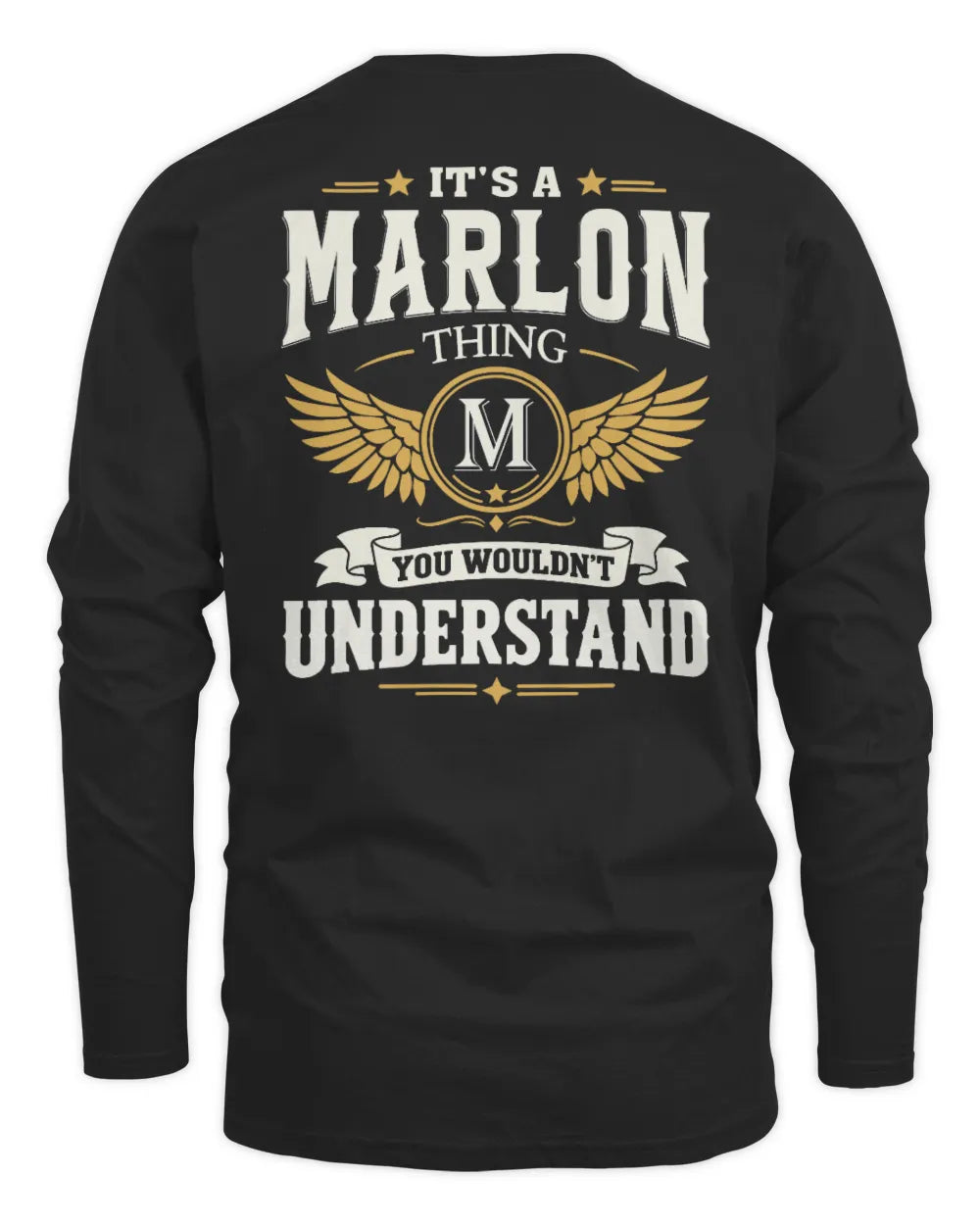 MARLON KT06-M008 It’s a [NAME] Thing – You Wouldn’t Understand | Personalized Vintage T-Shirt - Men's Long Sleeved T-Shirt - Black
