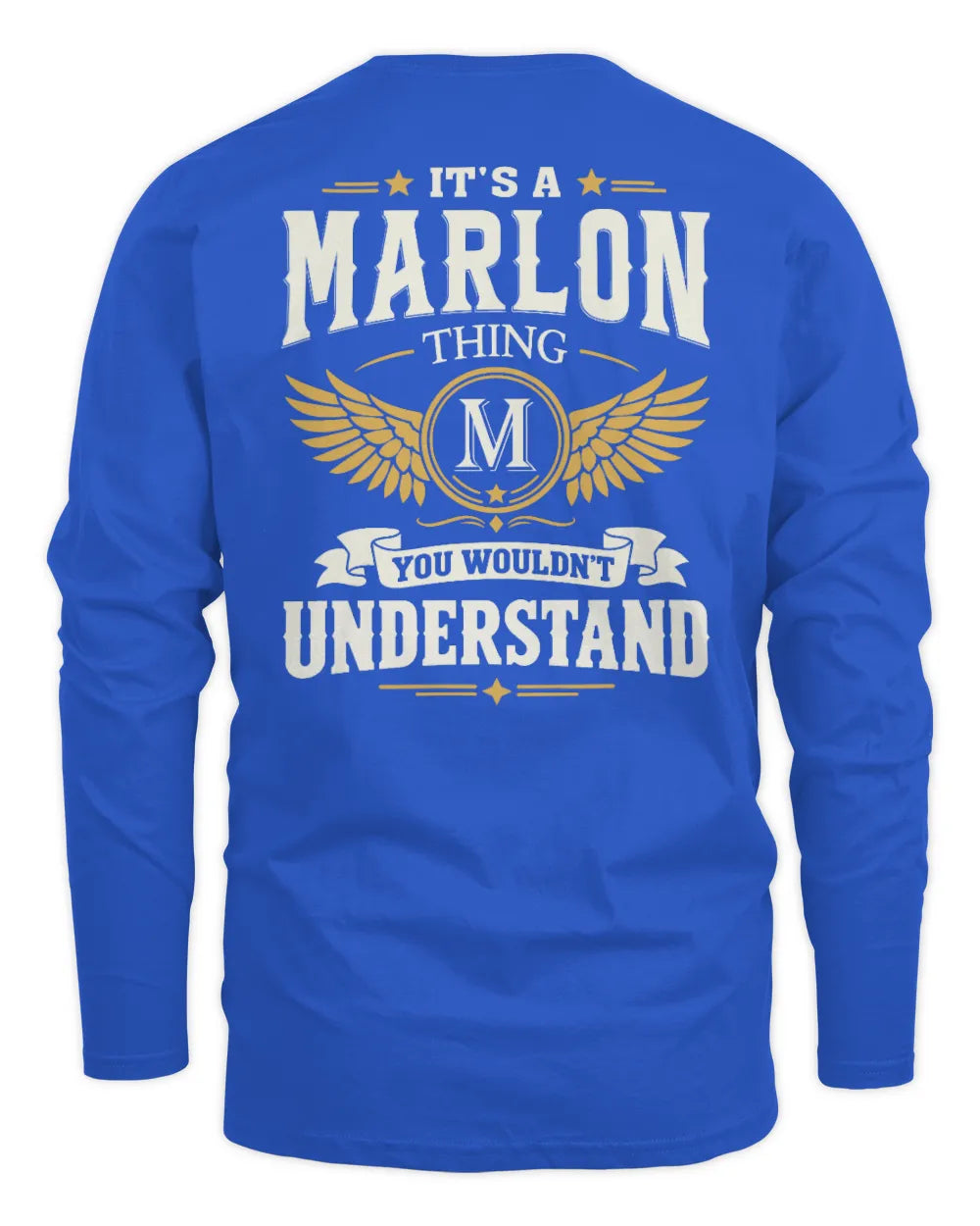 MARLON KT06-M008 It’s a [NAME] Thing – You Wouldn’t Understand | Personalized Vintage T-Shirt - Men's Long Sleeved T-Shirt - Royal