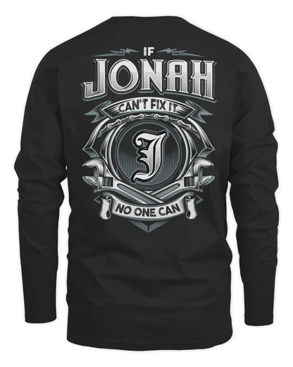 JONAH AP81-K4-626 - Personalized Ahmed Quote Apparel “If Ahmed Can't Fix It, No One Can” - Men's Long Sleeved T-Shirt - Black