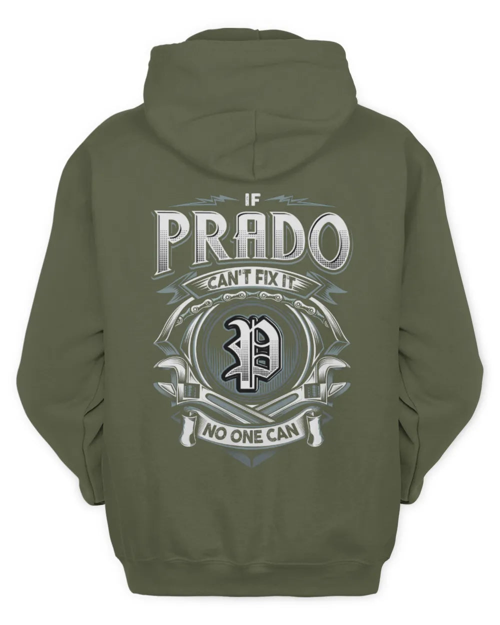 PRADO AP81-K4-626 - Personalized Ahmed Quote Apparel “If Ahmed Can't Fix It, No One Can” - Unisex Hoodie - Military Green