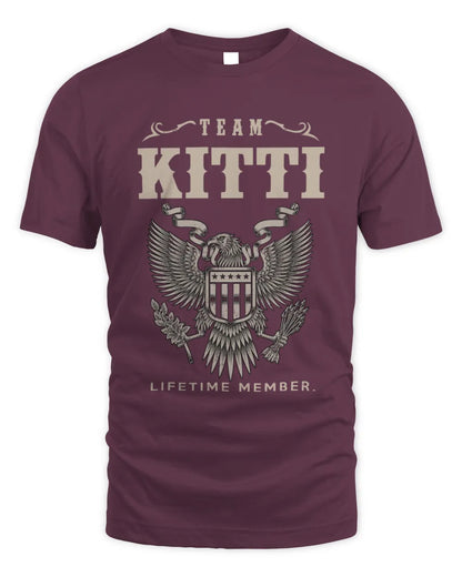 KITTI TP06-K82 – Personalized Classic Style Apparel “Team NAME Lifetime Member” - Unisex Standard T-Shirt - Maroon