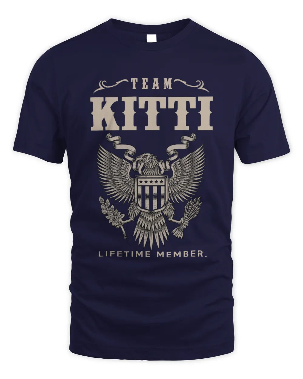 KITTI TP06-K82 – Personalized Classic Style Apparel “Team NAME Lifetime Member” - Unisex Standard T-Shirt - Navy