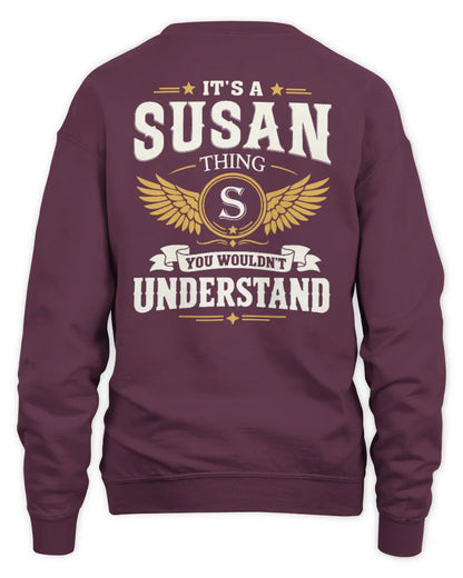SUSAN KT06-M008 It’s a [NAME] Thing – You Wouldn’t Understand | Personalized Vintage T-Shirt - Unisex Sweatshirt - Maroon