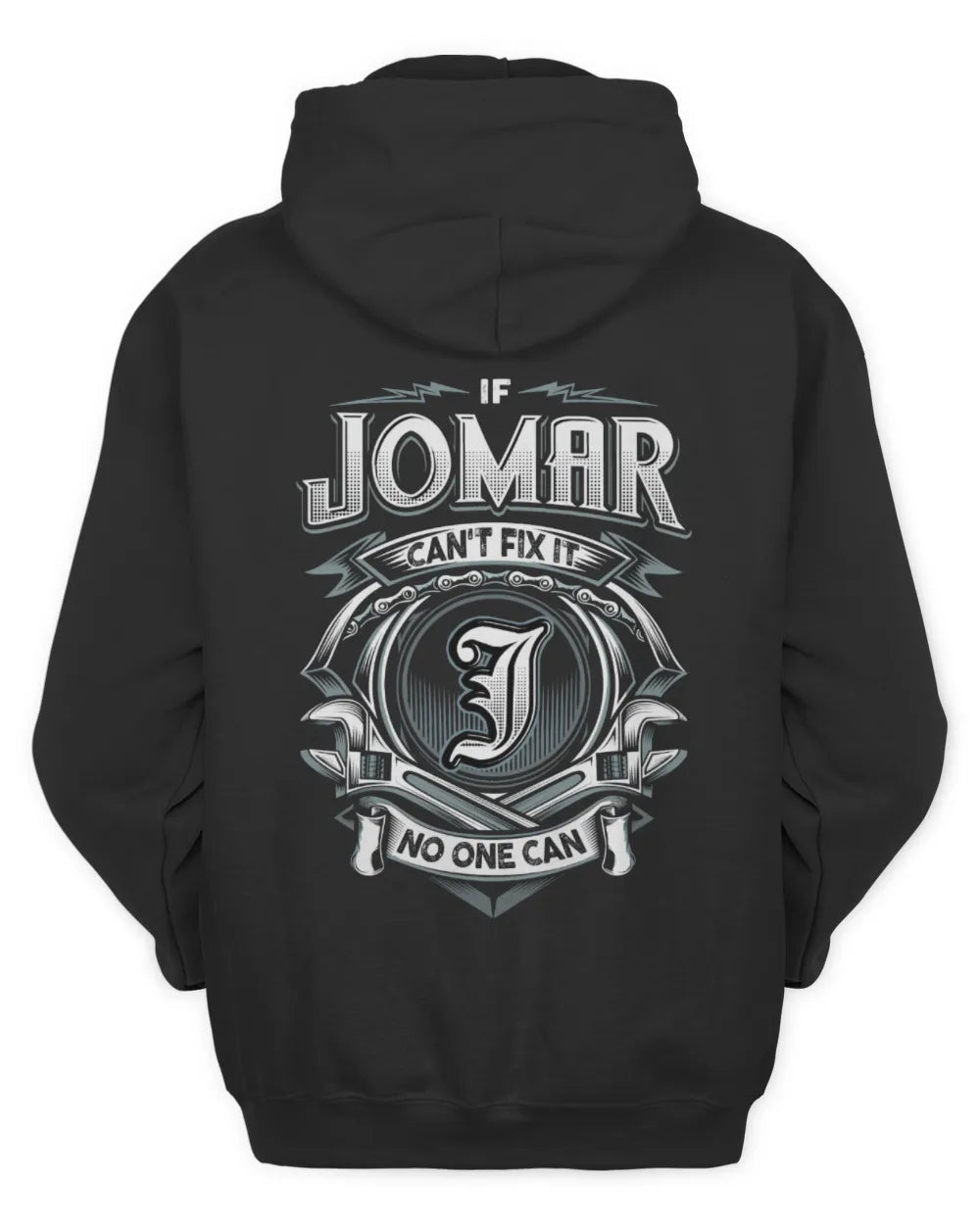 JOMAR AP81-K4-626 - Personalized Ahmed Quote Apparel “If Ahmed Can't Fix It, No One Can” - Unisex Hoodie - Black