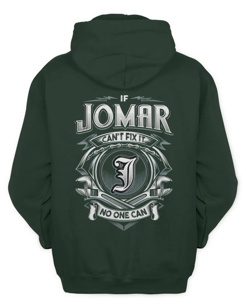 JOMAR AP81-K4-626 - Personalized Ahmed Quote Apparel “If Ahmed Can't Fix It, No One Can” - Unisex Hoodie - Forest Green