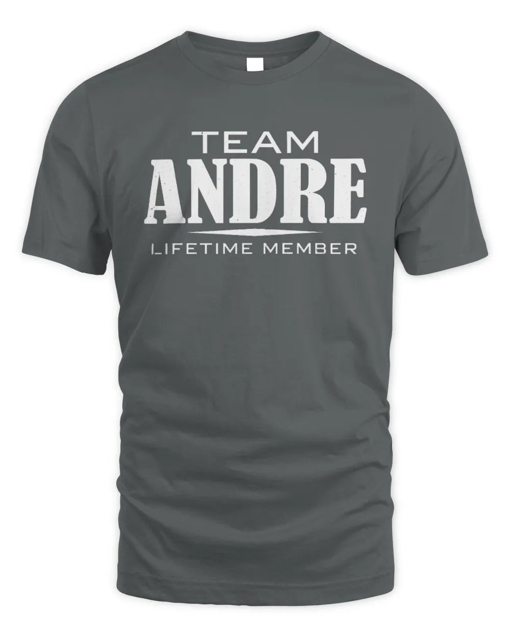 ANDRE BL62-K4-128 - Personalized “Team NAME Lifetime Member” - Unisex Standard T-Shirt - Charcoal