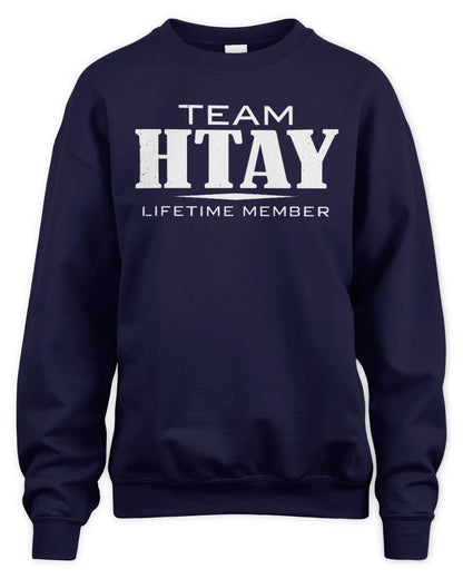HTAY BL62-K4-128 - Personalized “Team NAME Lifetime Member” - Unisex Sweatshirt - Navy