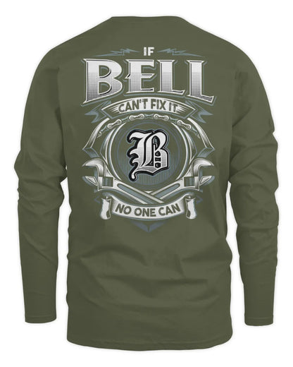 BELL AP81-K4-626 - Personalized Ahmed Quote Apparel “If Ahmed Can't Fix It, No One Can” - Men's Long Sleeved T-Shirt - Military Green
