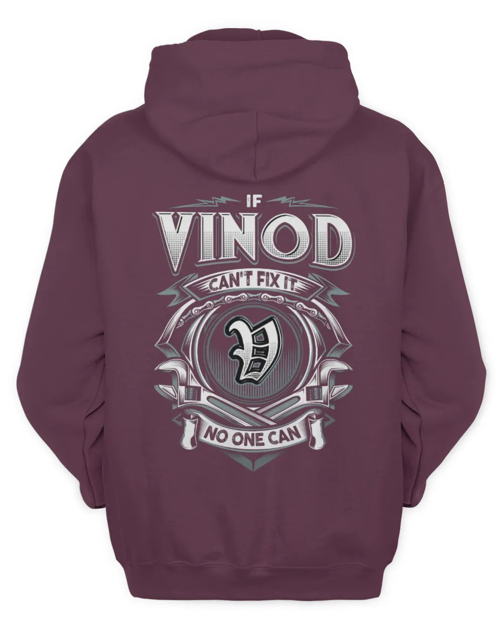 VINOD AP81-K4-626 - Personalized Ahmed Quote Apparel “If Ahmed Can't Fix It, No One Can” - Unisex Hoodie - Maroon