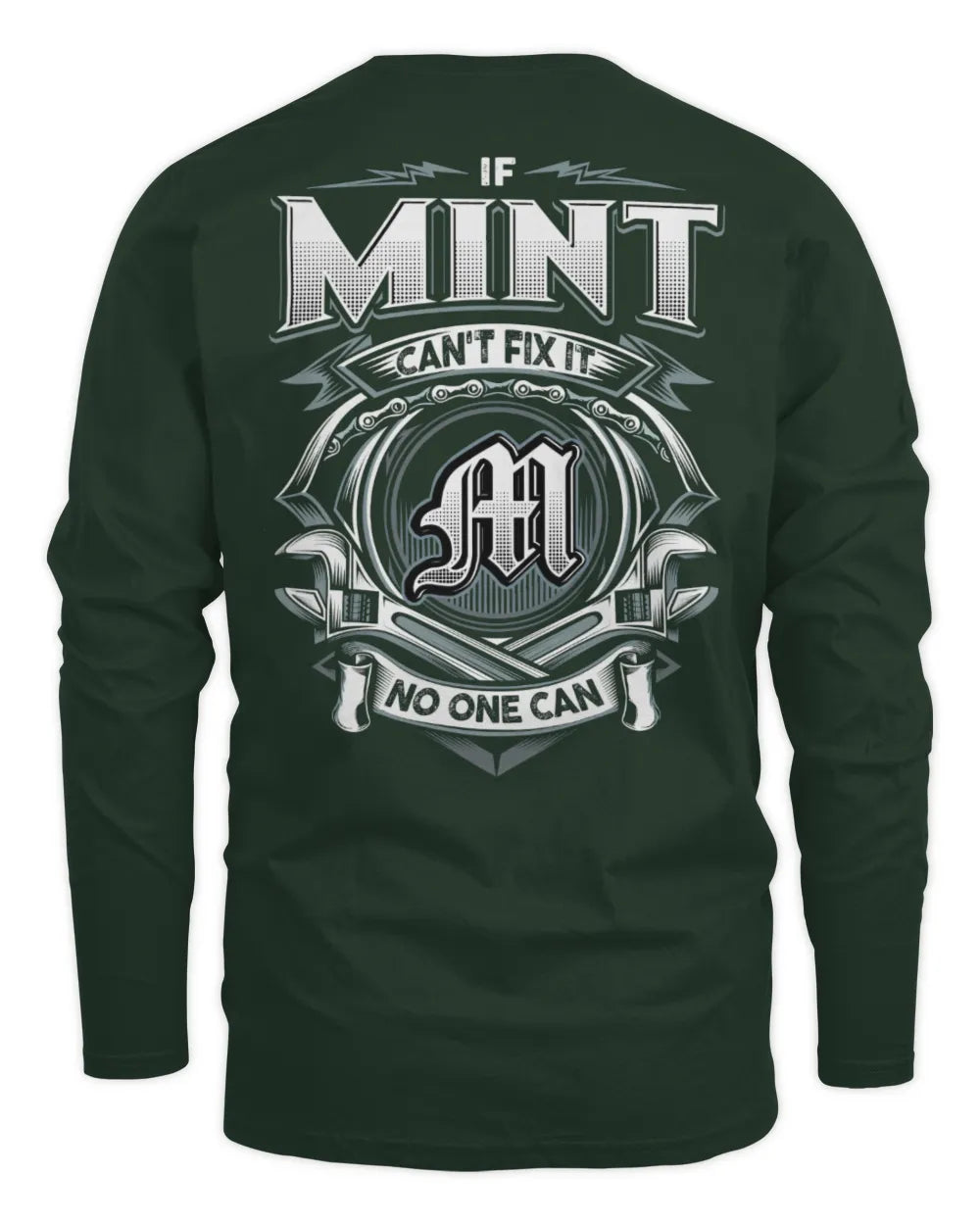 MINT AP81-K4-626 - Personalized Ahmed Quote Apparel “If Ahmed Can't Fix It, No One Can” - Men's Long Sleeved T-Shirt - Forest Green