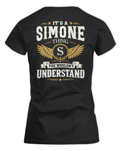 SIMONE KT06-M008 It’s a [NAME] Thing – You Wouldn’t Understand | Personalized Vintage T-Shirt - Women's Standard T-Shirt - Black