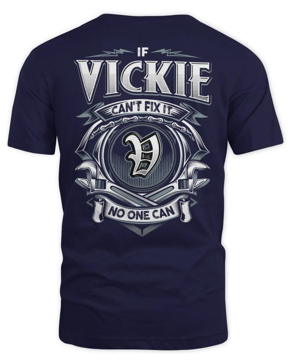 VICKIE AP81-K4-626 - Personalized Ahmed Quote Apparel “If Ahmed Can't Fix It, No One Can” - Unisex Standard T-Shirt - Navy