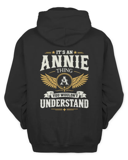 ANNIE KT06-M008 It’s a [NAME] Thing – You Wouldn’t Understand | Personalized Vintage T-Shirt - Unisex Hoodie - Black