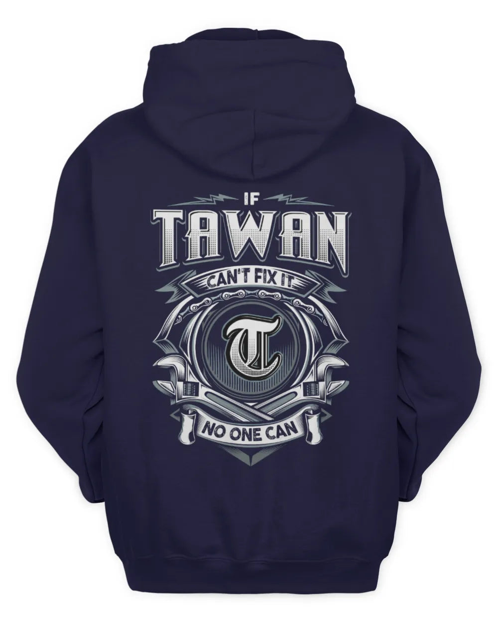 TAWAN AP81-K4-626 - Personalized Ahmed Quote Apparel “If Ahmed Can't Fix It, No One Can” - Unisex Hoodie - Navy