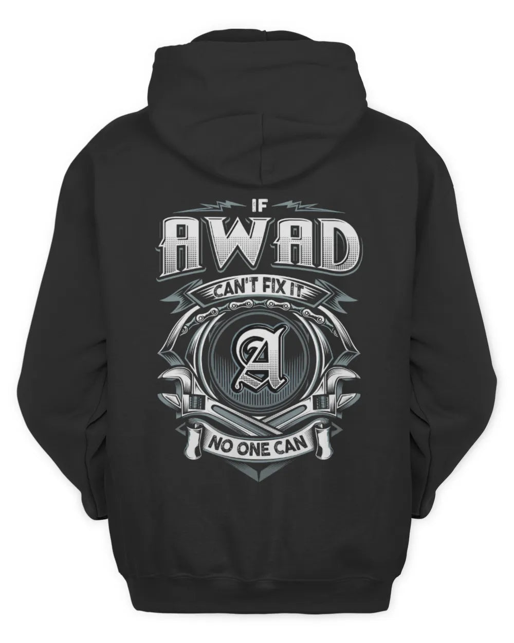 AWAD AP81-K4-626 - Personalized Ahmed Quote Apparel “If Ahmed Can't Fix It, No One Can” - Unisex Hoodie - Black