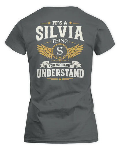 SILVIA KT06-M008 It’s a [NAME] Thing – You Wouldn’t Understand | Personalized Vintage T-Shirt - Women's Standard T-Shirt - Charcoal