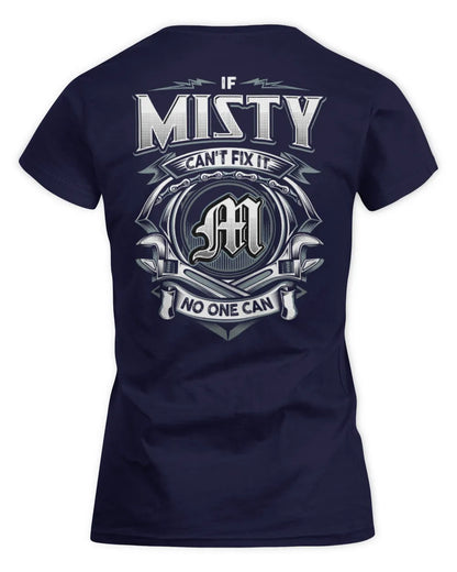 MISTY AP81-K4-626 - Personalized Ahmed Quote Apparel “If Ahmed Can't Fix It, No One Can” - Women's Standard T-Shirt - Navy