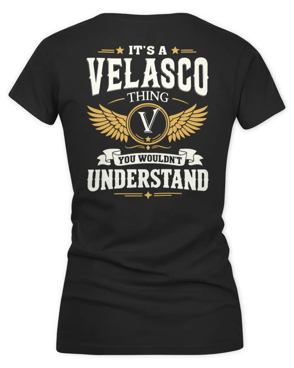 VELASCO KT06-M008 It’s a [NAME] Thing – You Wouldn’t Understand | Personalized Vintage T-Shirt - Women's V-Neck T-Shirt - Black