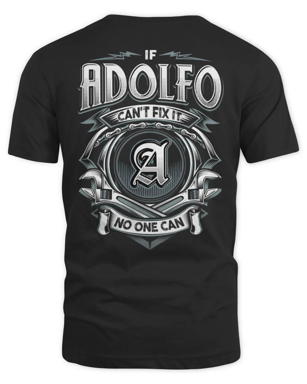 ADOLFO AP81-K4-626 - Personalized Ahmed Quote Apparel “If Ahmed Can't Fix It, No One Can” - Unisex Standard T-Shirt - Black