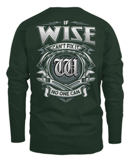 WISE AP81-K4-626 - Personalized Ahmed Quote Apparel “If Ahmed Can't Fix It, No One Can” - Men's Long Sleeved T-Shirt - Forest Green