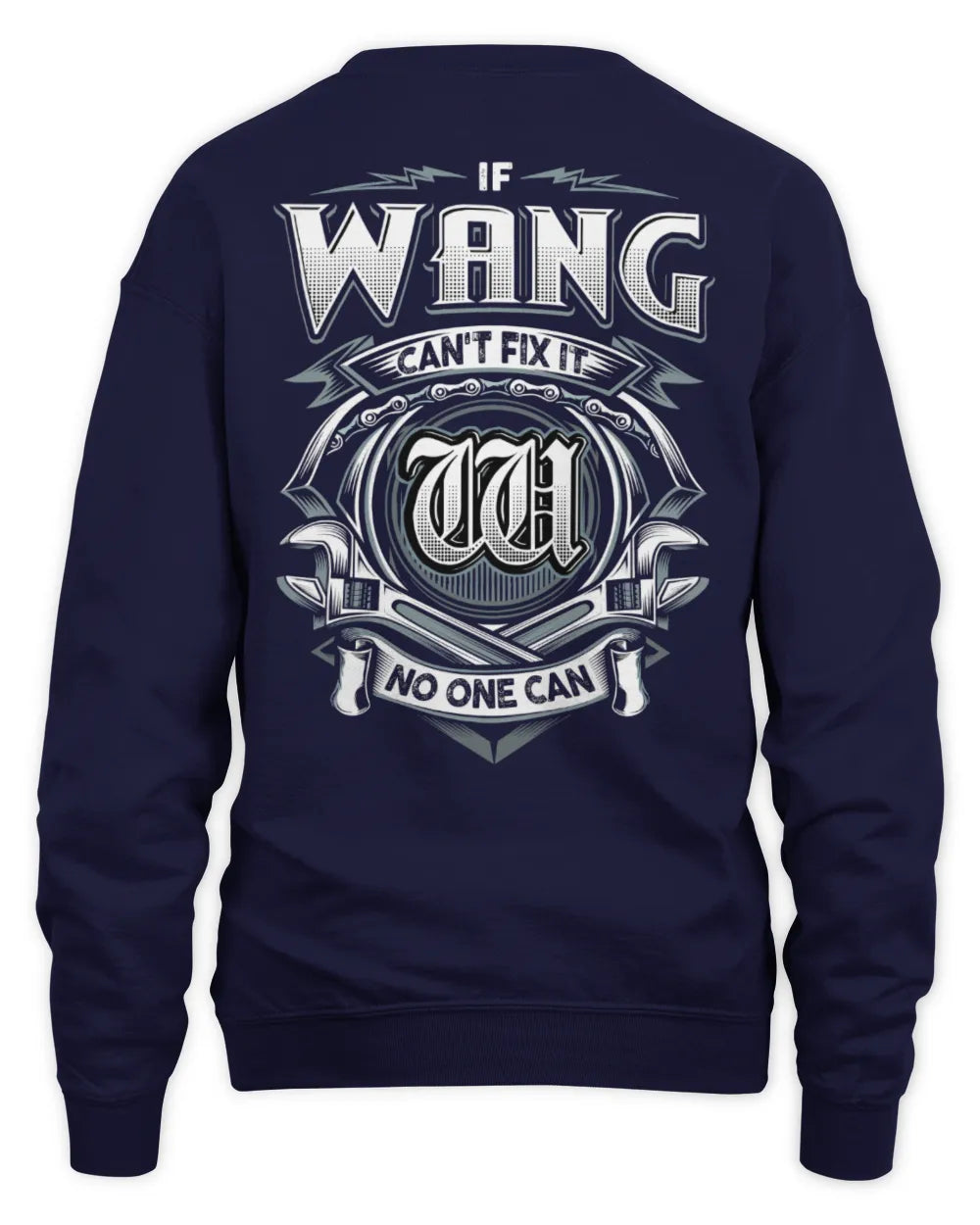 WANG AP81-K4-626 - Personalized Ahmed Quote Apparel “If Ahmed Can't Fix It, No One Can” - Unisex Sweatshirt - Navy