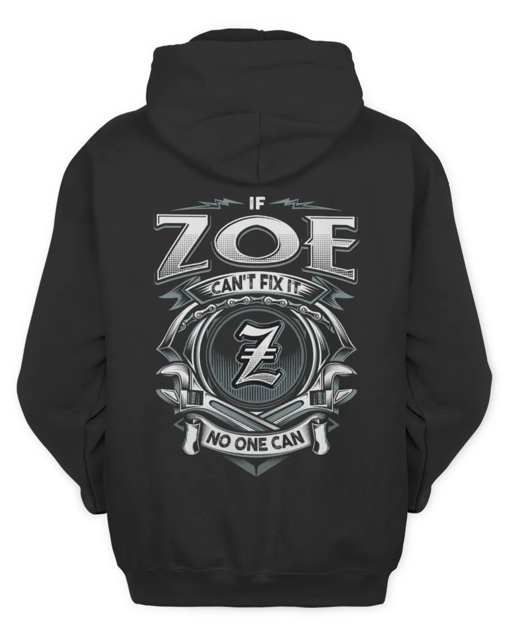 ZOE AP81-K4-626 - Personalized Ahmed Quote Apparel “If Ahmed Can't Fix It, No One Can” - Unisex Hoodie - Black