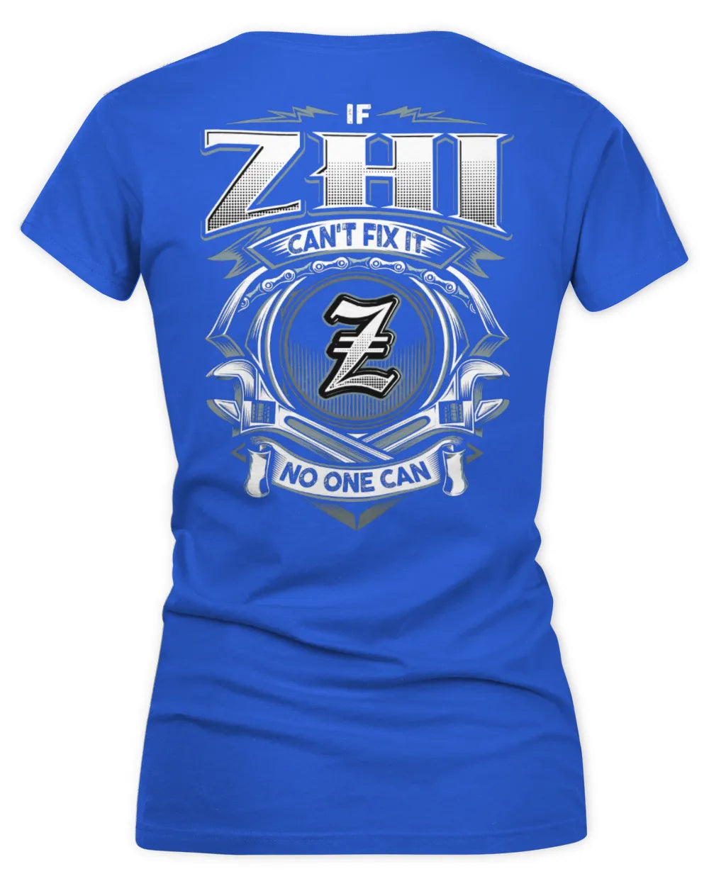 ZHI AP81-K4-626 - Personalized Ahmed Quote Apparel “If Ahmed Can't Fix It, No One Can” - Women's V-Neck T-Shirt - Royal