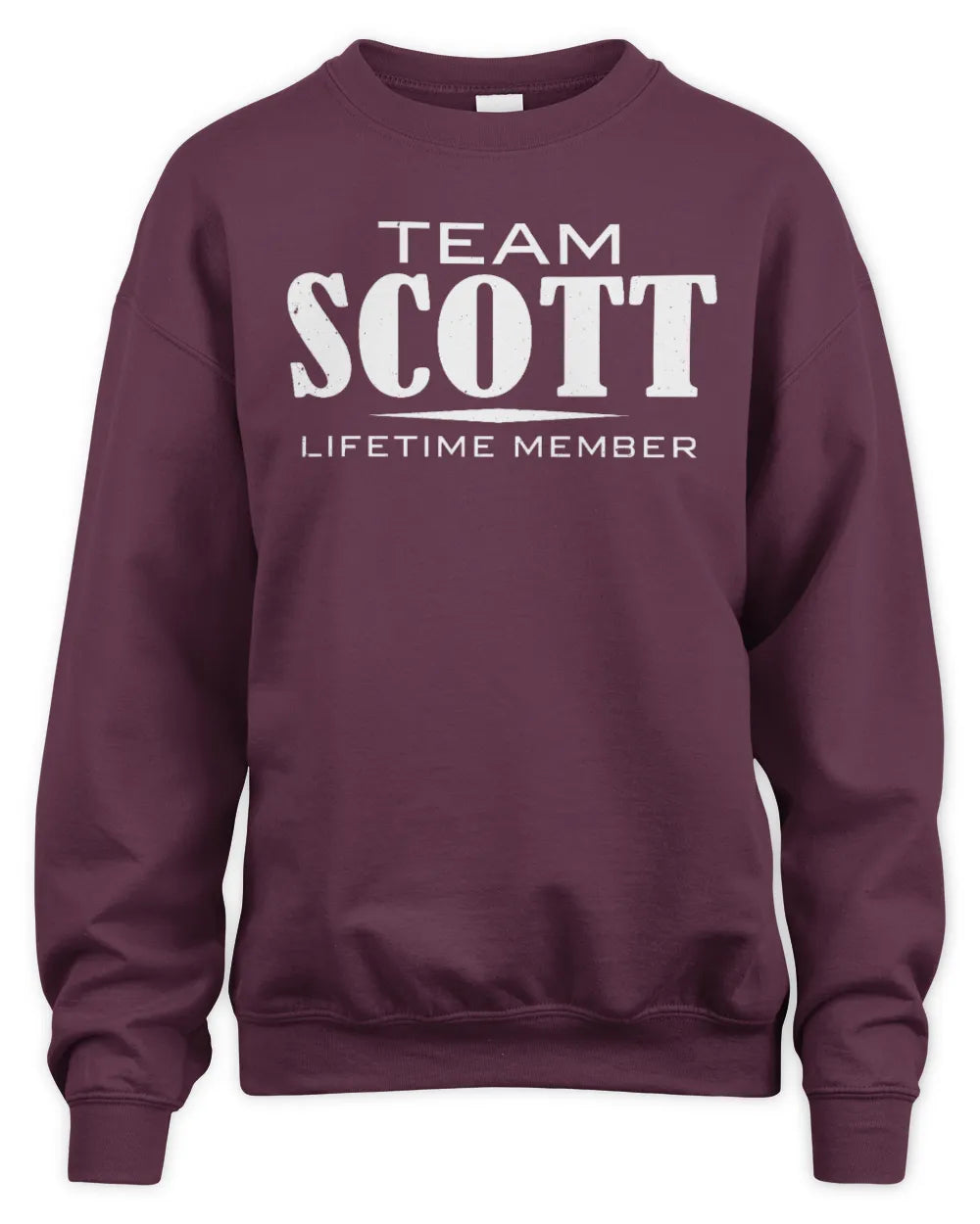 SCOTT BL62-K4-128 - Personalized “Team NAME Lifetime Member” - Unisex Sweatshirt - Maroon