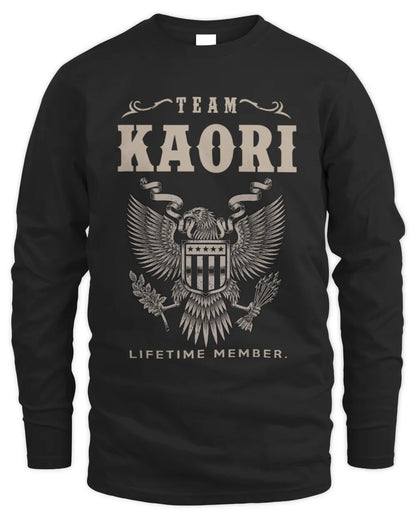 KAORI TP06-K82 – Personalized Classic Style Apparel “Team NAME Lifetime Member” - Men's Long Sleeved T-Shirt - Black
