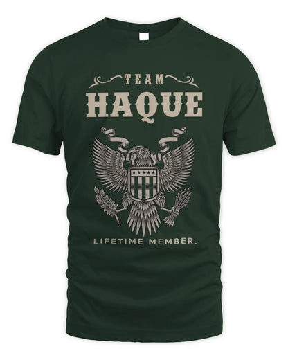 HAQUE TP06-K82 – Personalized Classic Style Apparel “Team NAME Lifetime Member” - Unisex Standard T-Shirt - Forest Green