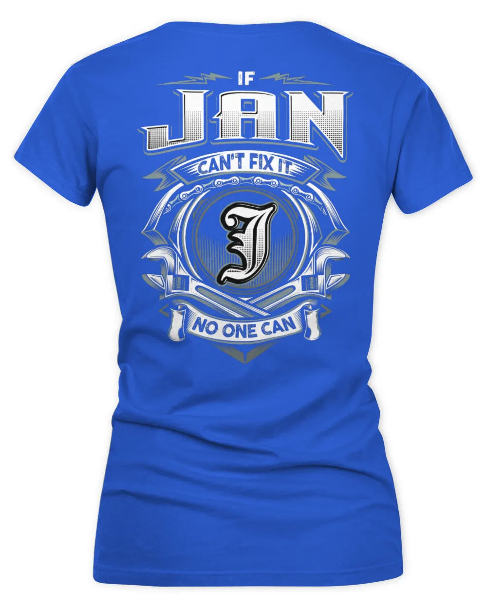 JAN AP81-K4-626 - Personalized Ahmed Quote Apparel “If Ahmed Can't Fix It, No One Can” - Women's V-Neck T-Shirt - Royal