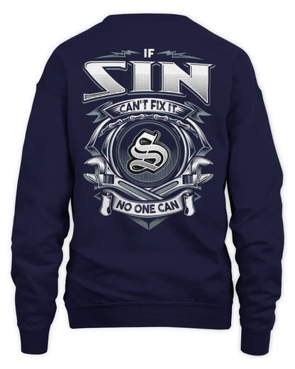 SIN AP81-K4-626 - Personalized Ahmed Quote Apparel “If Ahmed Can't Fix It, No One Can” - Unisex Sweatshirt - Navy