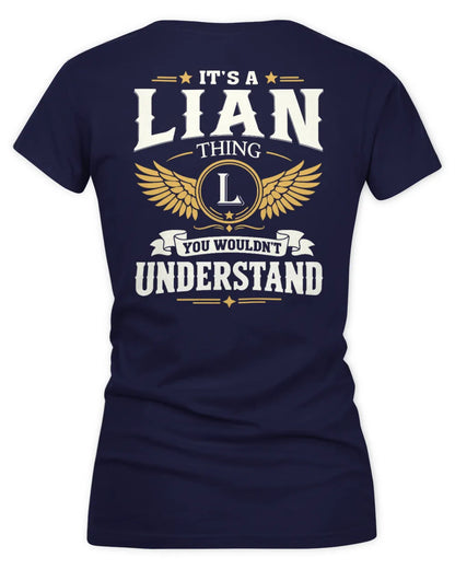 LIAN KT06-M008 It’s a [NAME] Thing – You Wouldn’t Understand | Personalized Vintage T-Shirt - Women's V-Neck T-Shirt - Navy