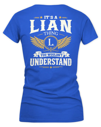 LIAN KT06-M008 It’s a [NAME] Thing – You Wouldn’t Understand | Personalized Vintage T-Shirt - Women's V-Neck T-Shirt - Royal