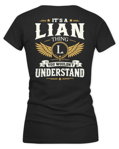 LIAN KT06-M008 It’s a [NAME] Thing – You Wouldn’t Understand | Personalized Vintage T-Shirt - Women's V-Neck T-Shirt - Black