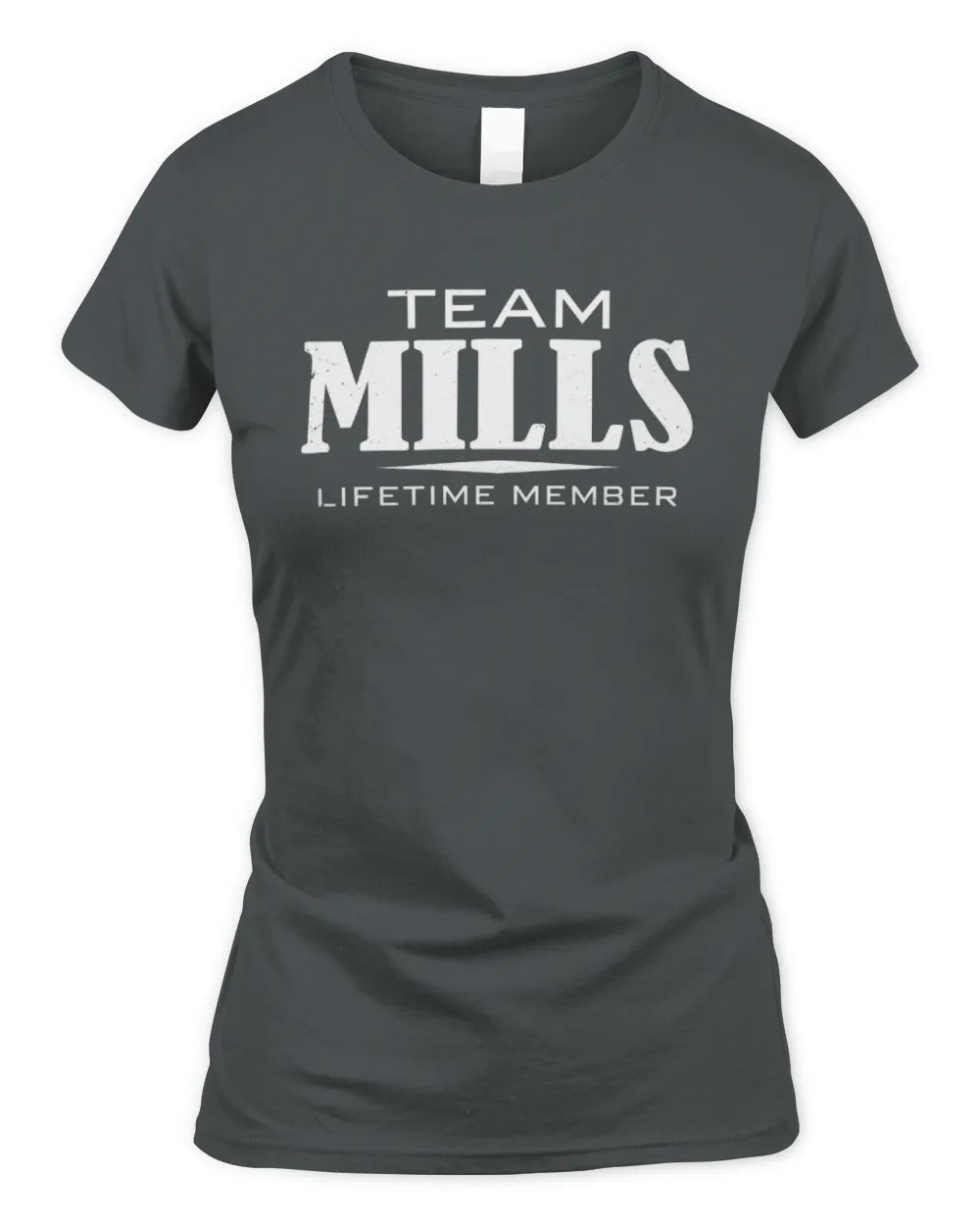 MILLS BL62-K4-128 - Personalized “Team NAME Lifetime Member” - Women's Standard T-Shirt - Charcoal