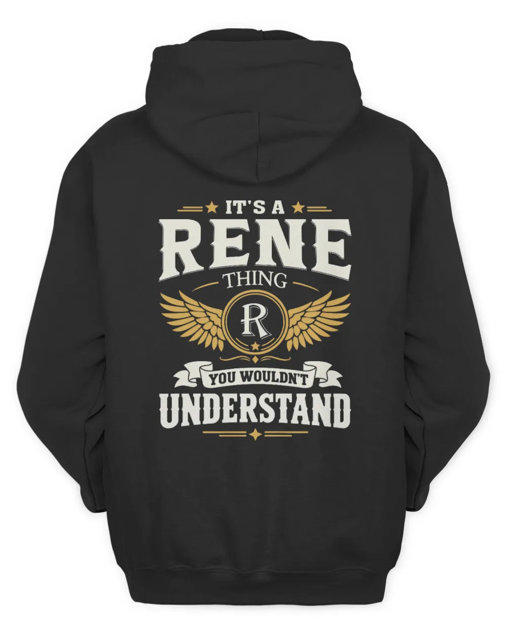RENE KT06-M008 It’s a [NAME] Thing – You Wouldn’t Understand | Personalized Vintage T-Shirt - Unisex Hoodie - Black