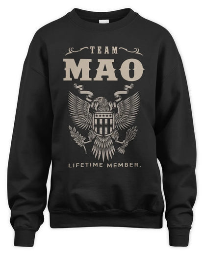 MAO TP06-K82 – Personalized Classic Style Apparel “Team NAME Lifetime Member” - Unisex Sweatshirt - Black