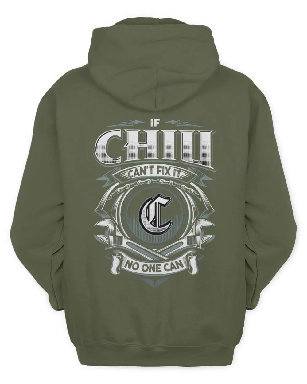 CHIU AP81-K4-626 - Personalized Ahmed Quote Apparel “If Ahmed Can't Fix It, No One Can” - Unisex Hoodie - Military Green