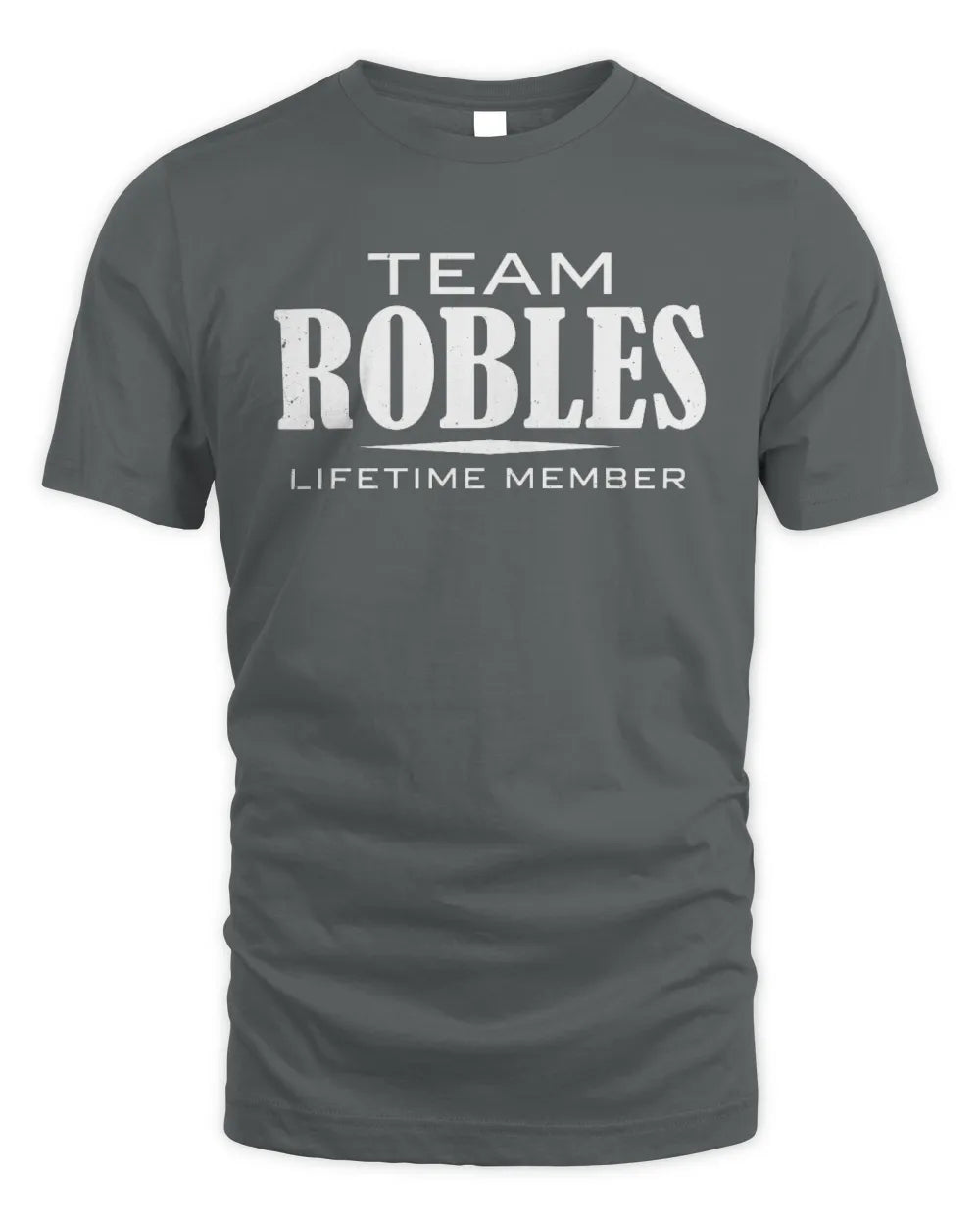 ROBLES BL62-K4-128 - Personalized “Team NAME Lifetime Member” - Unisex Standard T-Shirt - Charcoal