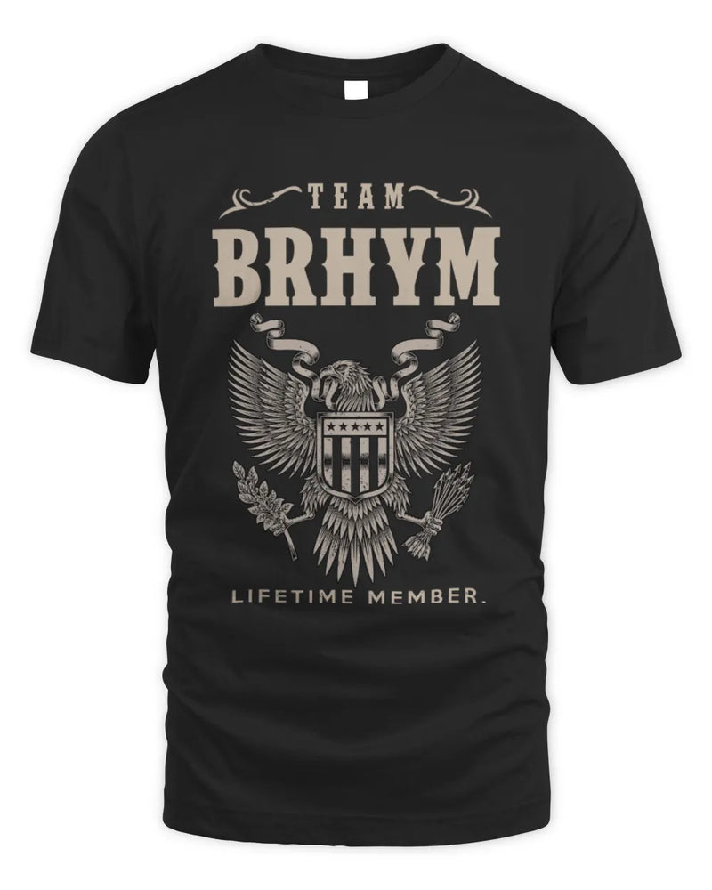 BRHYM TP06-K82 – Personalized Classic Style Apparel “Team NAME Lifetime Member” - Unisex Standard T-Shirt - Black