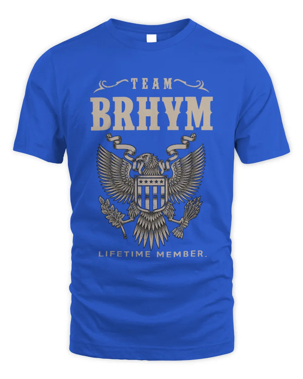 BRHYM TP06-K82 – Personalized Classic Style Apparel “Team NAME Lifetime Member” - Unisex Standard T-Shirt - Royal