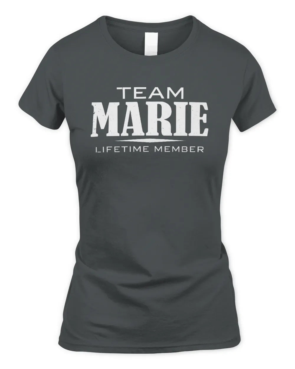 MARIE BL62-K4-128 - Personalized “Team NAME Lifetime Member” - Women's Standard T-Shirt - Charcoal