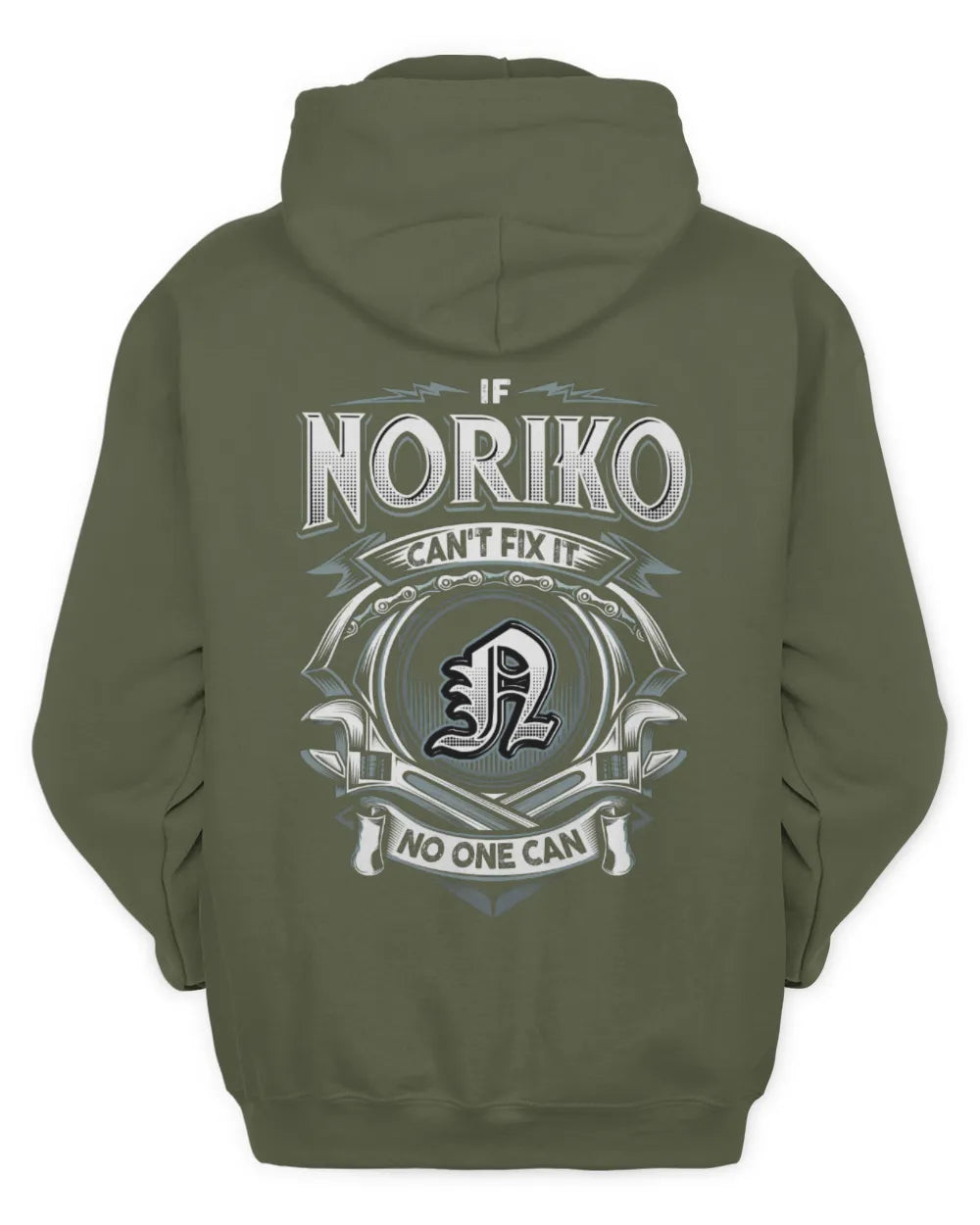 NORIKO AP81-K4-626 - Personalized Ahmed Quote Apparel “If Ahmed Can't Fix It, No One Can” - Unisex Hoodie - Military Green
